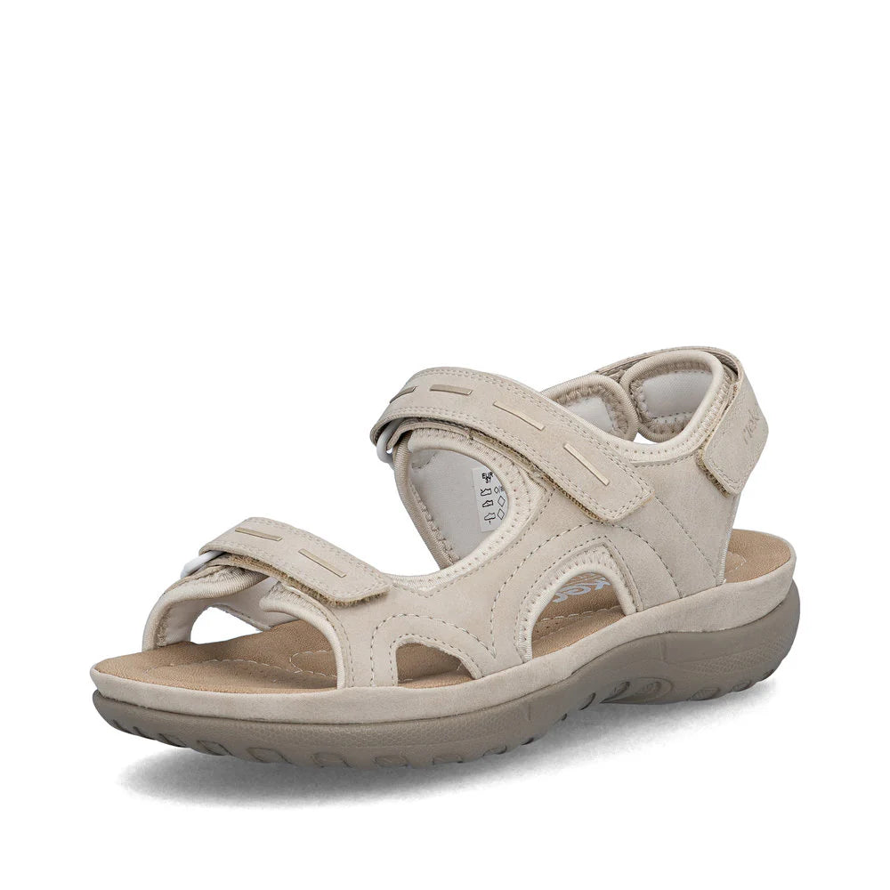 64856-62 Beige Three-Strap Velcro