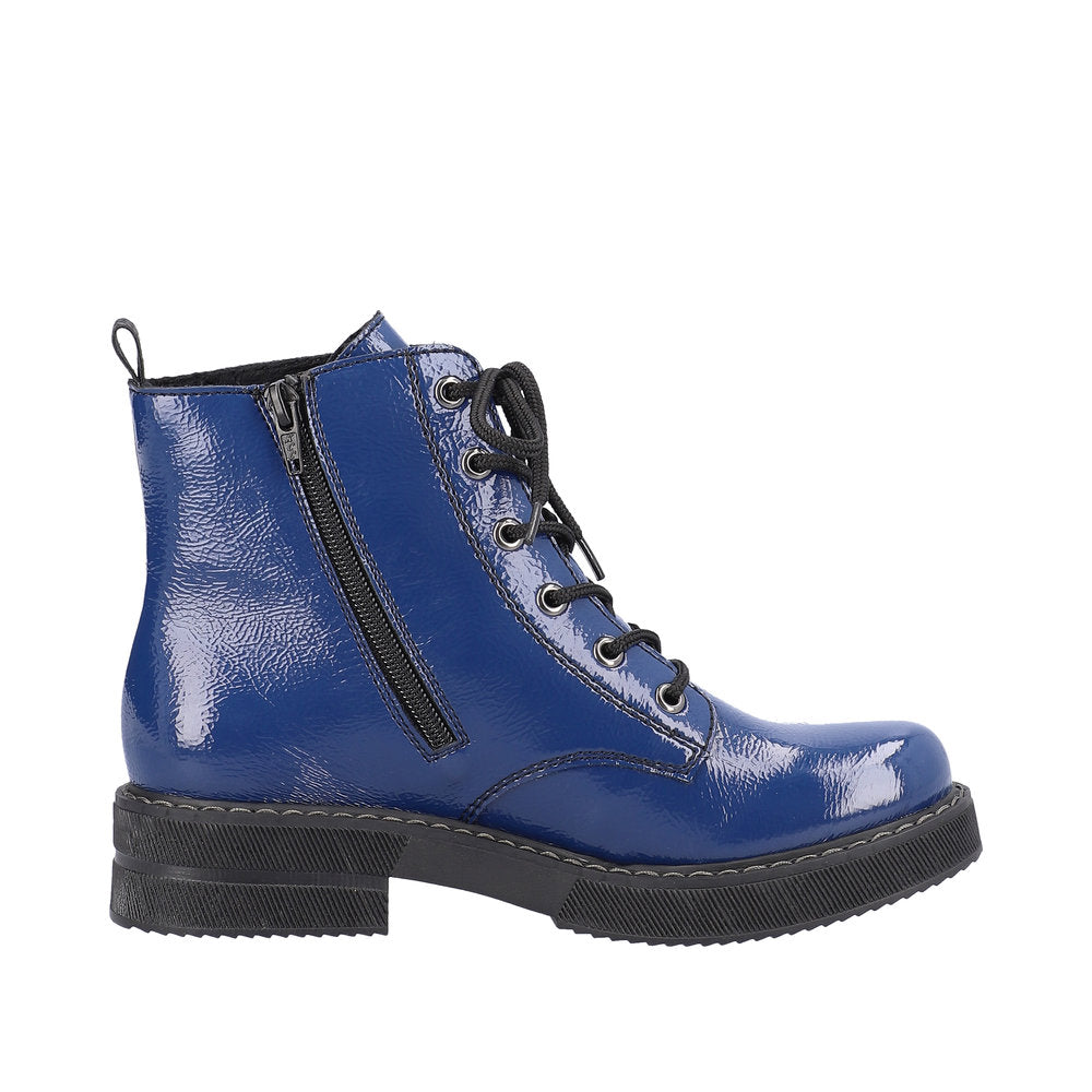 Navy lace up ankle clearance boots