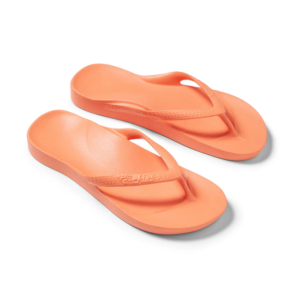Archies Arch Support Flip Flops Peach