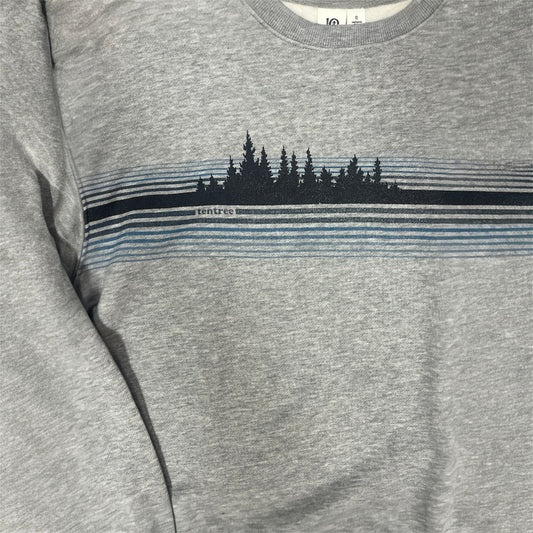 Women's Retro Treeline Crew (Harbour Grey Heather/Midnight Blue)