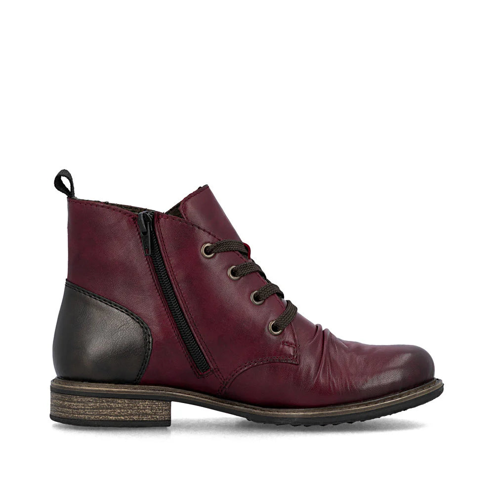 74804-35 Wine Ankle Lace/Zip RTex