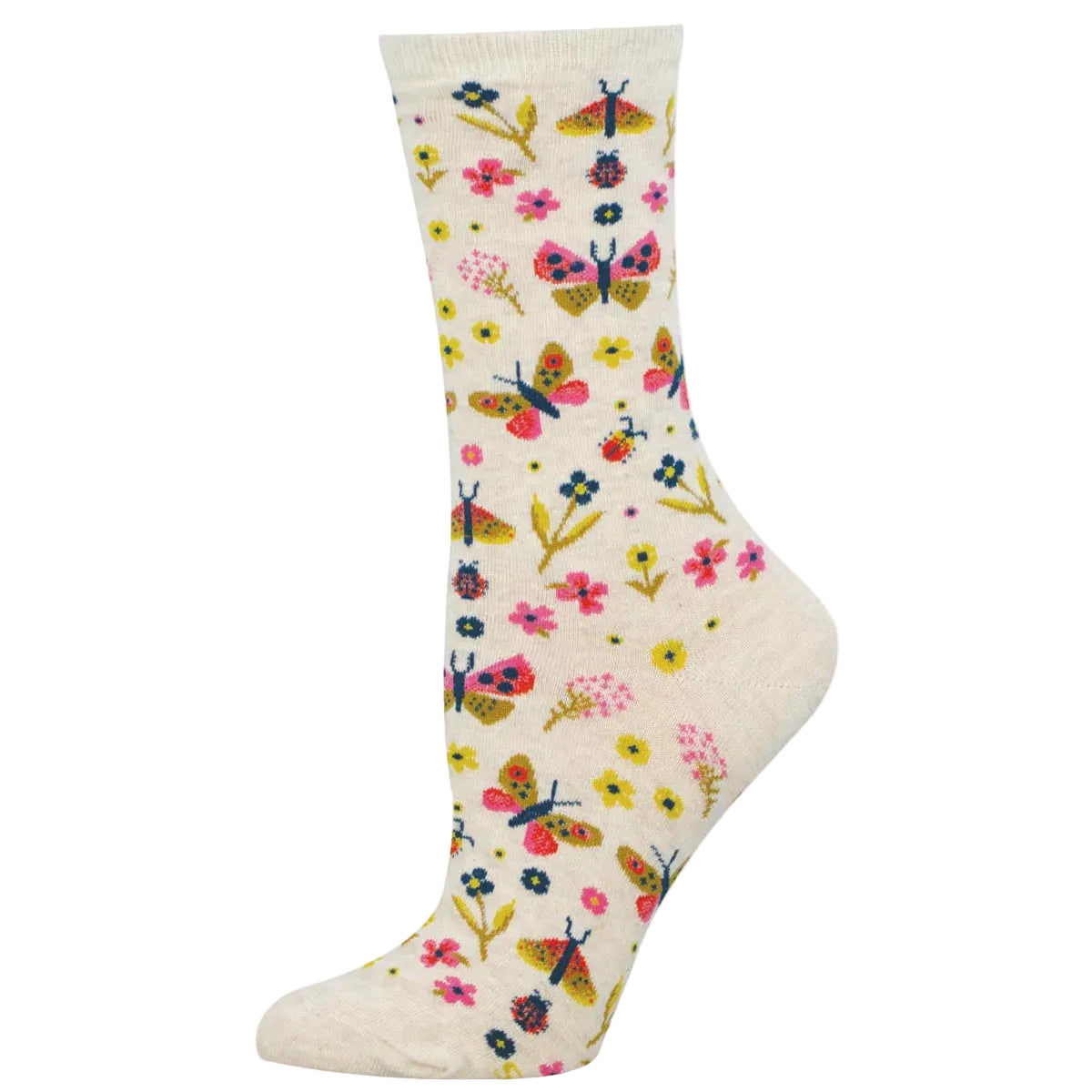 Butterfly Floral - Ivory Heather