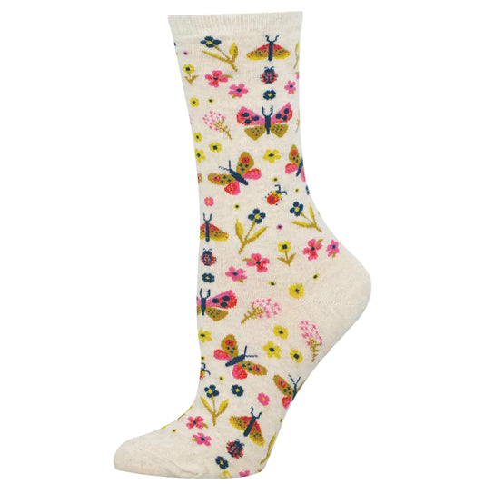 Butterfly Floral - Ivory Heather