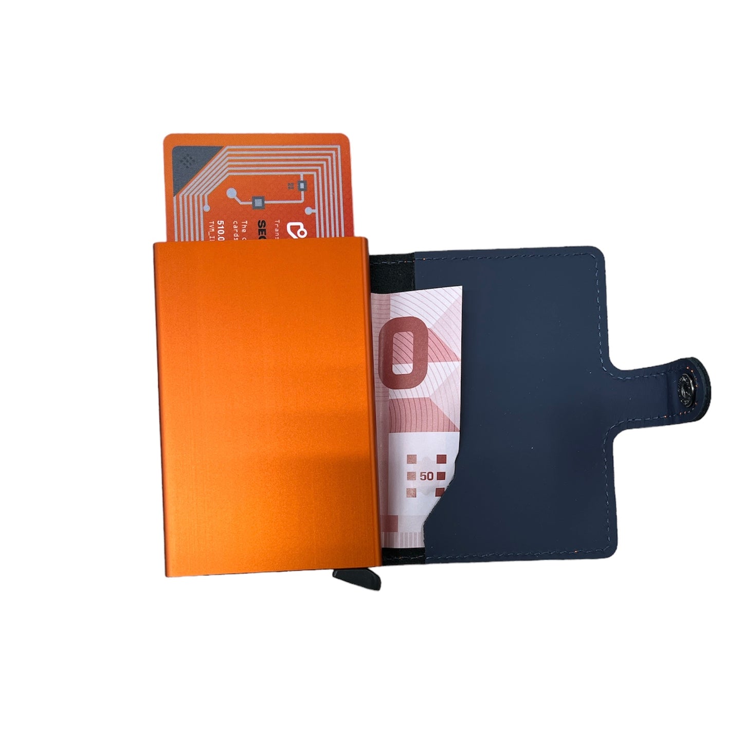 Miniwallet Matte Nightblue & Orange