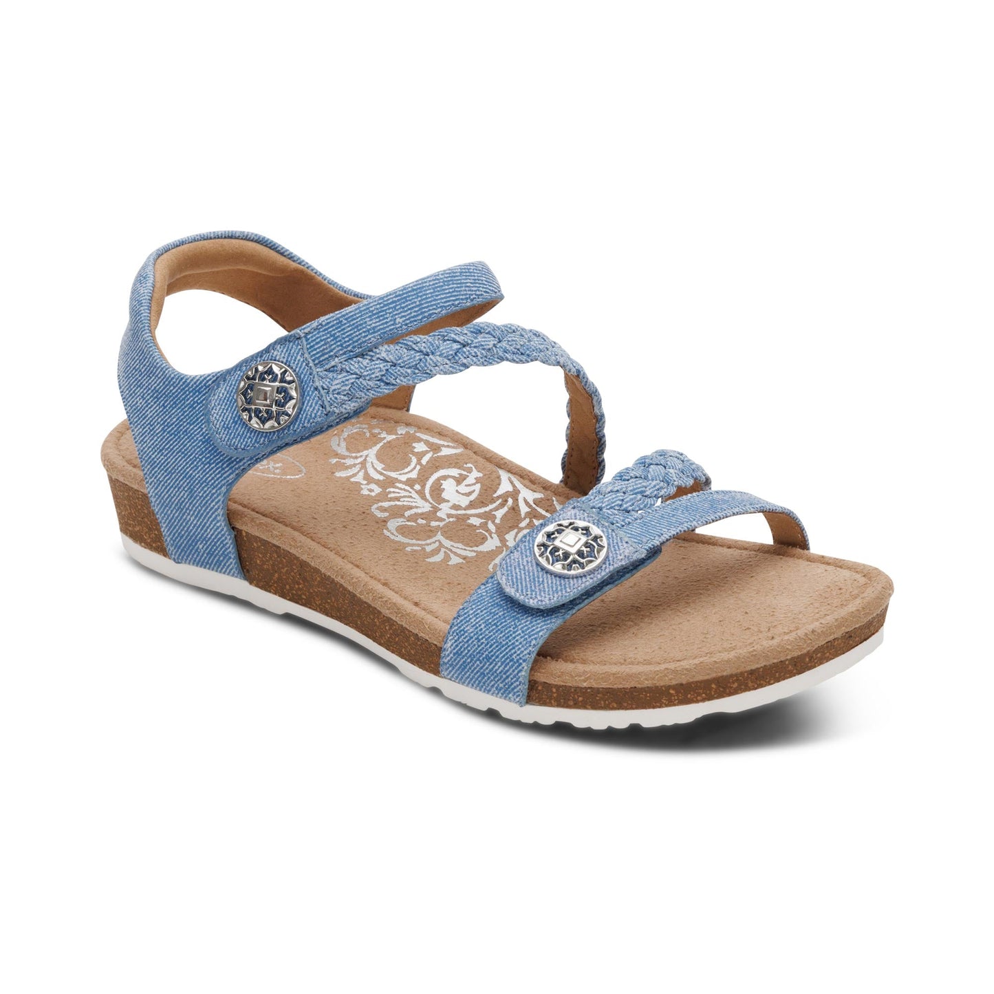 Women's Jillian Braided Quarter Strap Denim