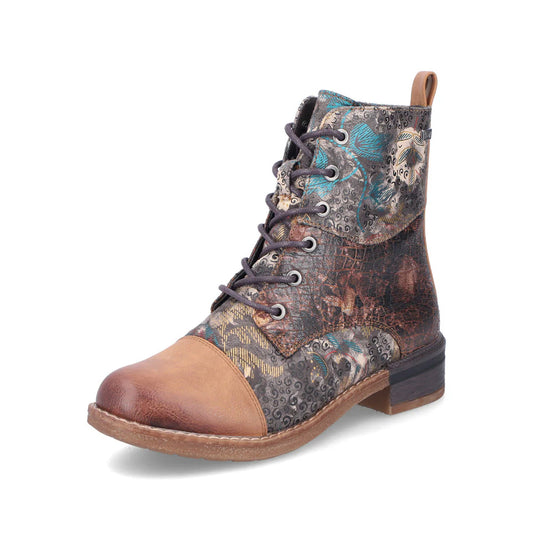 94611-90 Brown Multi Ankle Lace/Zip RTex