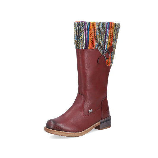 94692-35 Wine Multi Tall Knit Cuff RTex
