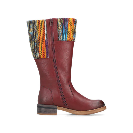 94692-35 Wine Multi Tall Knit Cuff RTex