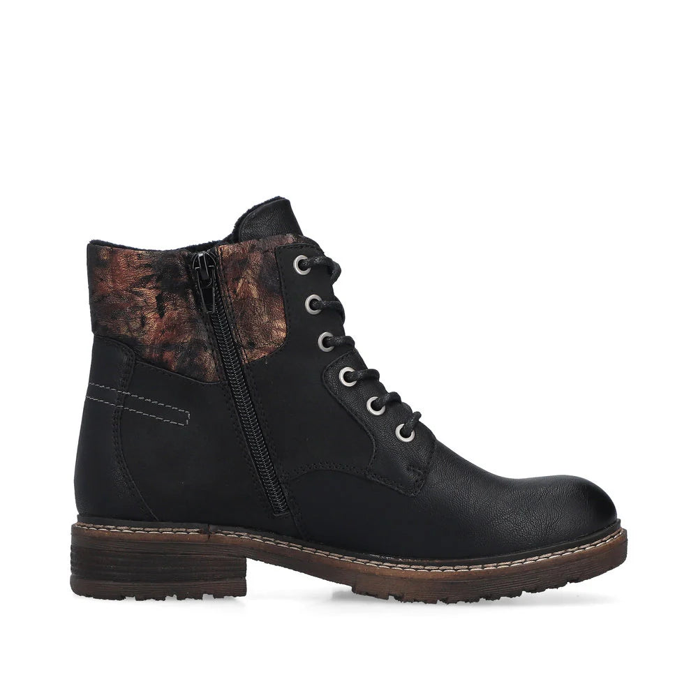 94712-00 Black Multi Ankle Lace/Zip RTex