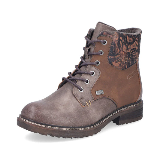 94712-25 Mocha Multi Ankle Lace/Zip RTex
