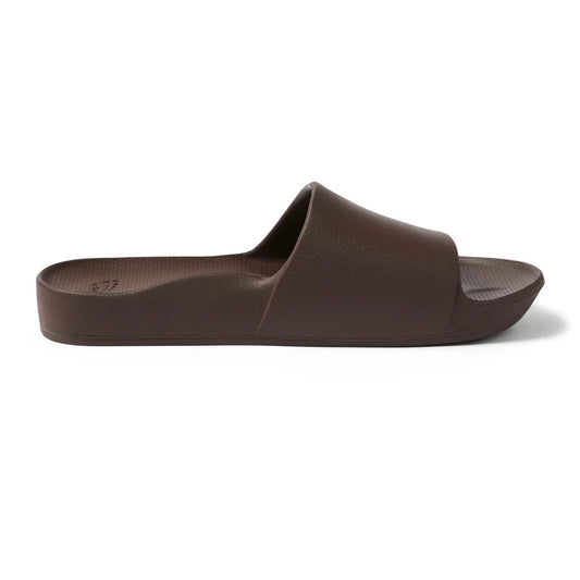 Archies Arch Support Slides Chocolate Brown