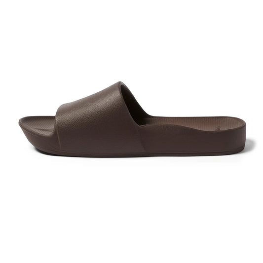 Archies Arch Support Slides Chocolate Brown