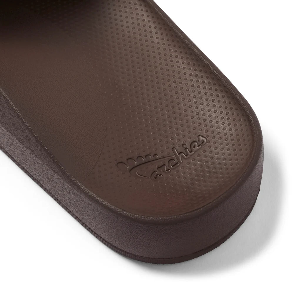 Archies Arch Support Slides Chocolate Brown