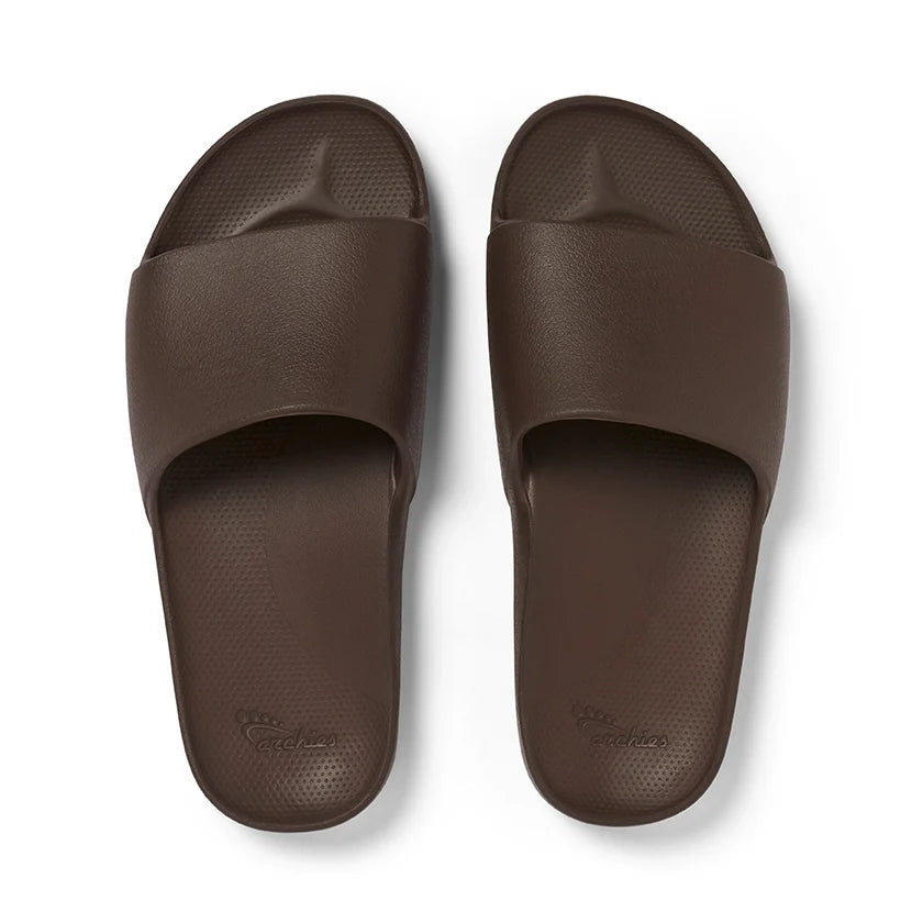 Archies Arch Support Slides Chocolate Brown