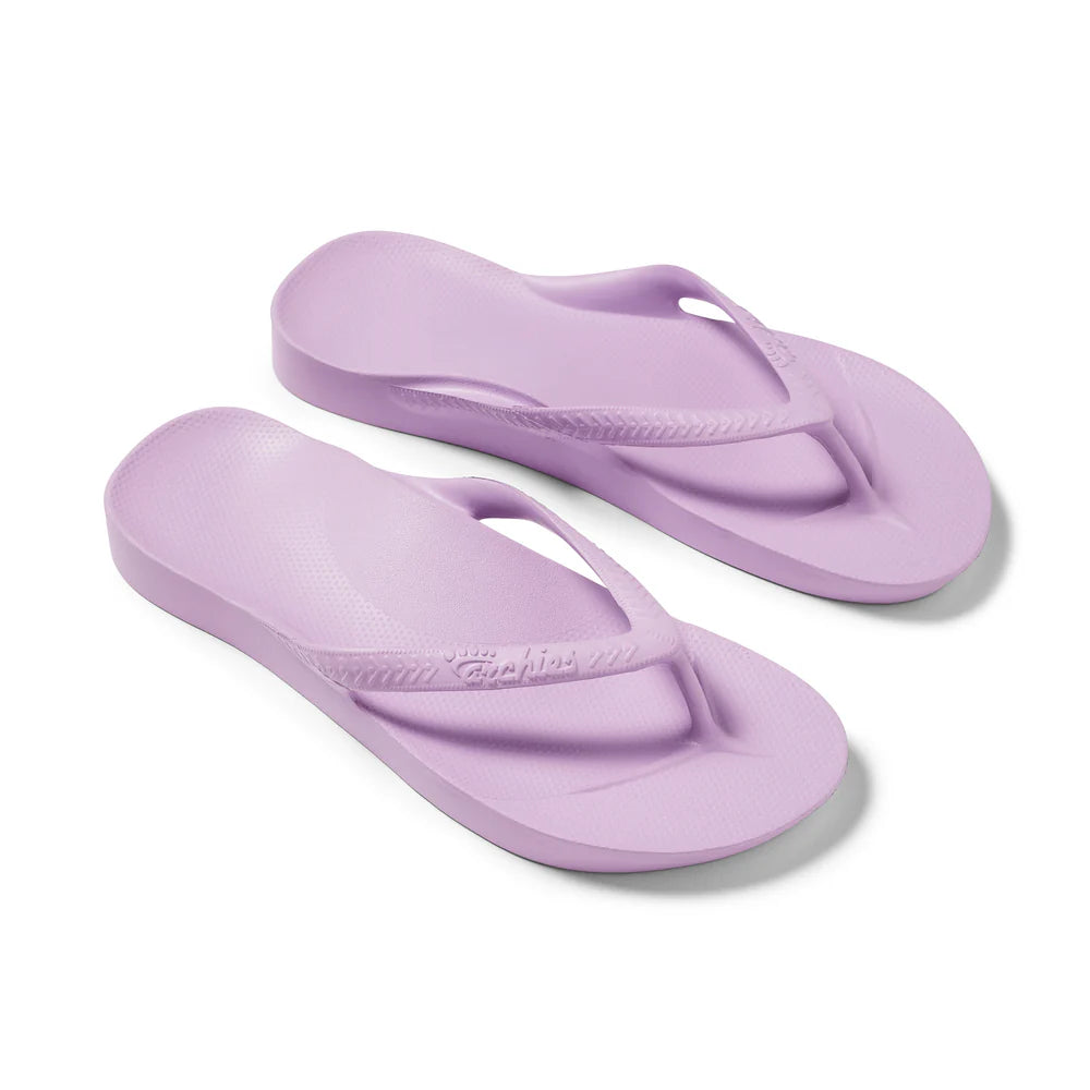 Archies Arch Support Flip Flops Lilac