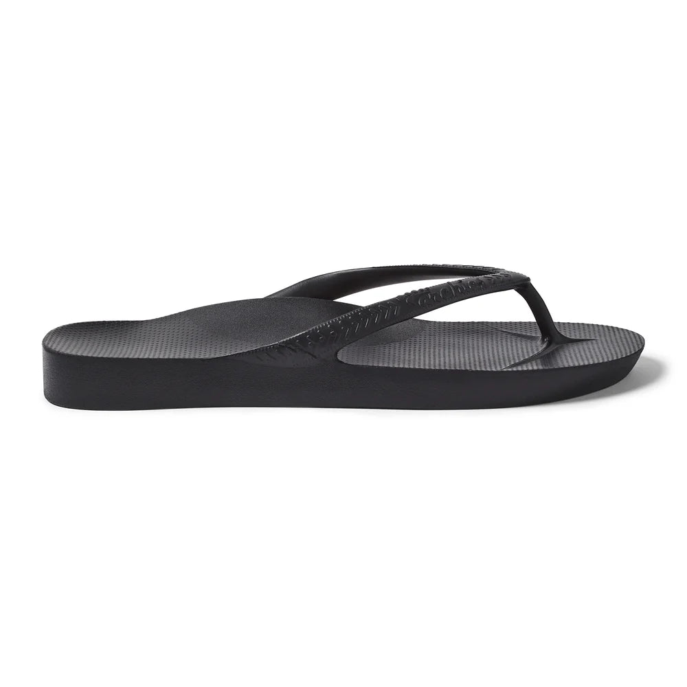 Archies Arch Support Flip Flops Black