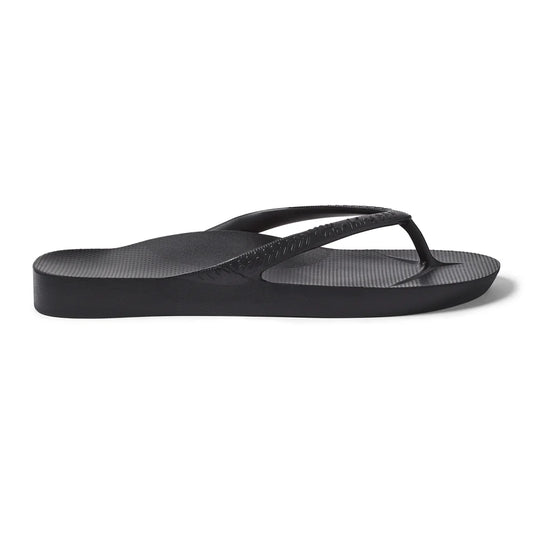 Archies Arch Support Flip Flops Black