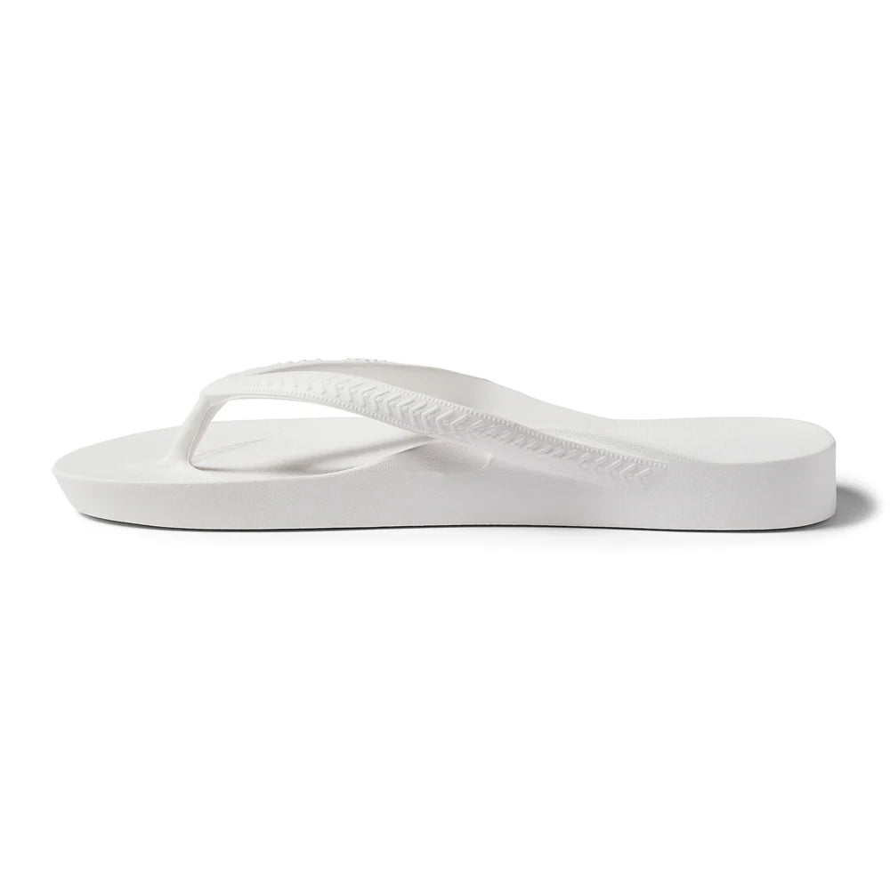 Archies Arch Support Flip Flops White