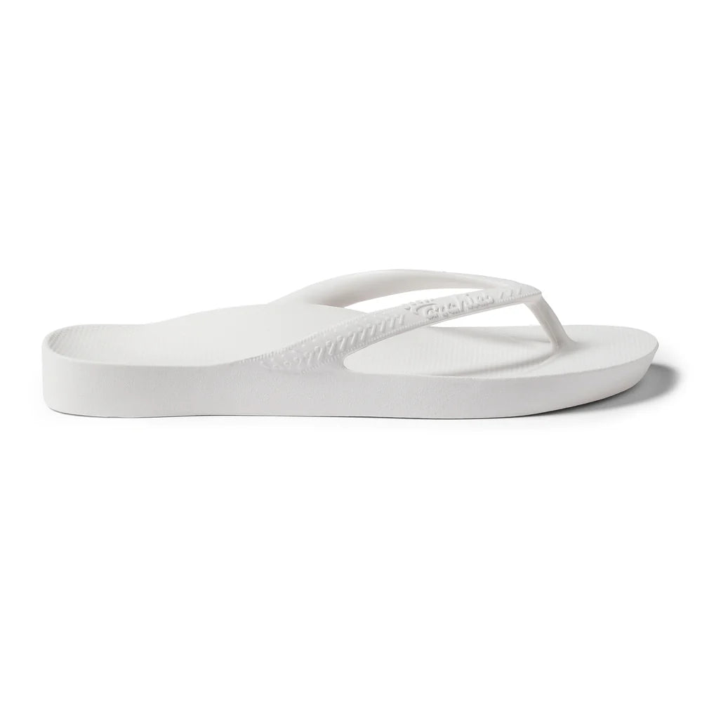Archies Arch Support Flip Flops White
