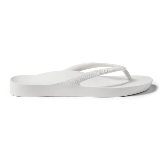 Archies Arch Support Flip Flops White