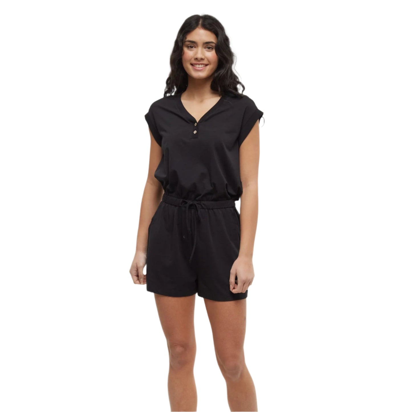 W Thetis Romper (Meteorite Black)