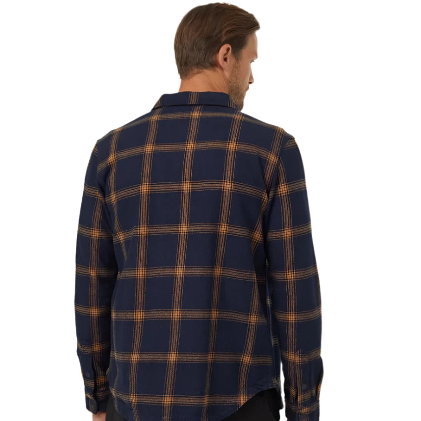 M Kapok Flannel Colville (Midnight Blue/City Plaid)