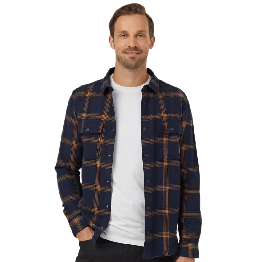 M Kapok Flannel Colville (Midnight Blue/City Plaid)