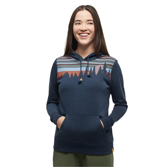 W Retro Juniper Hoodie (Midnight Blue Heather/Blue Haze)