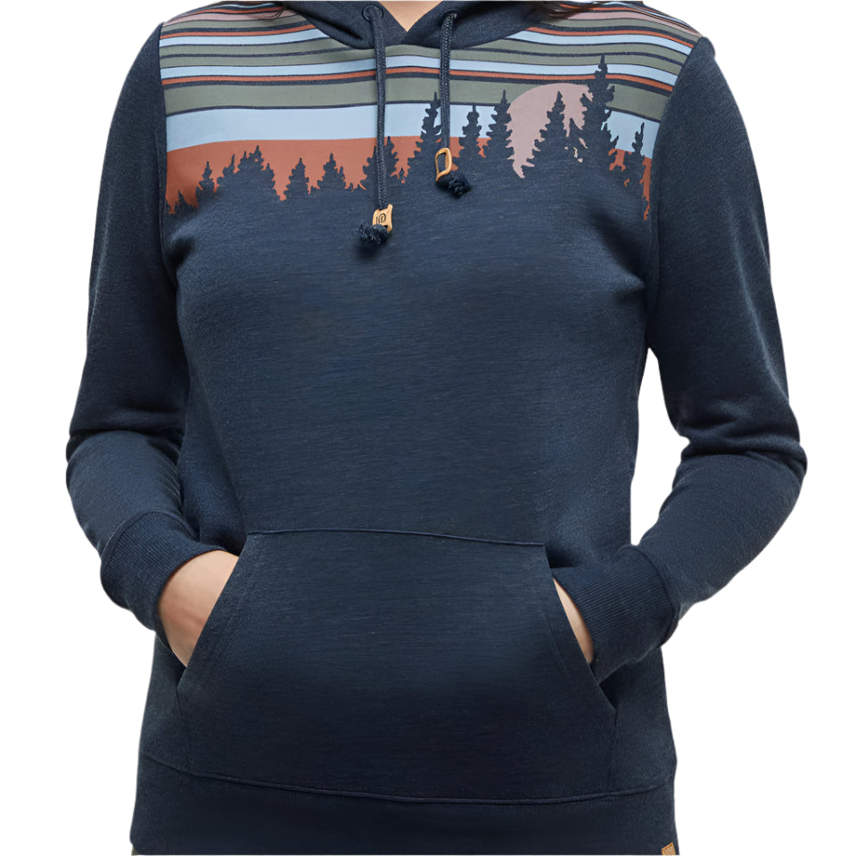 W Retro Juniper Hoodie (Midnight Blue Heather/Blue Haze)