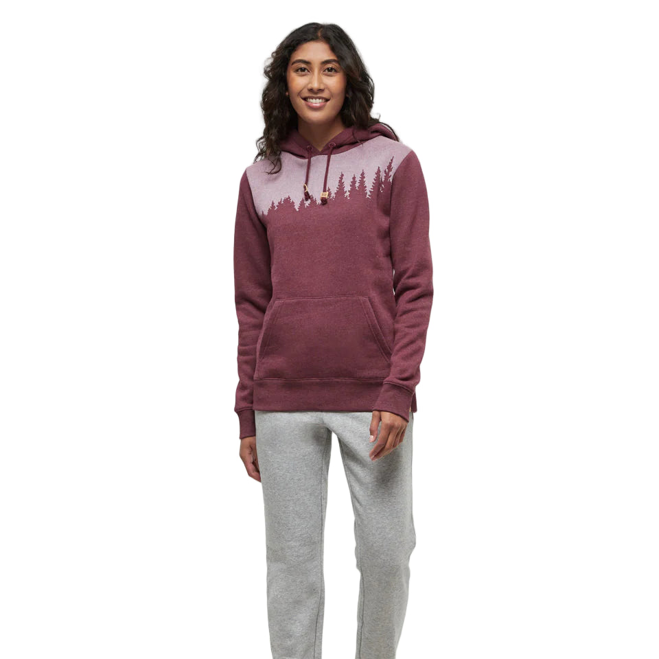 Women's Juniper Hoodie (Deep Burgundy Heather/White)