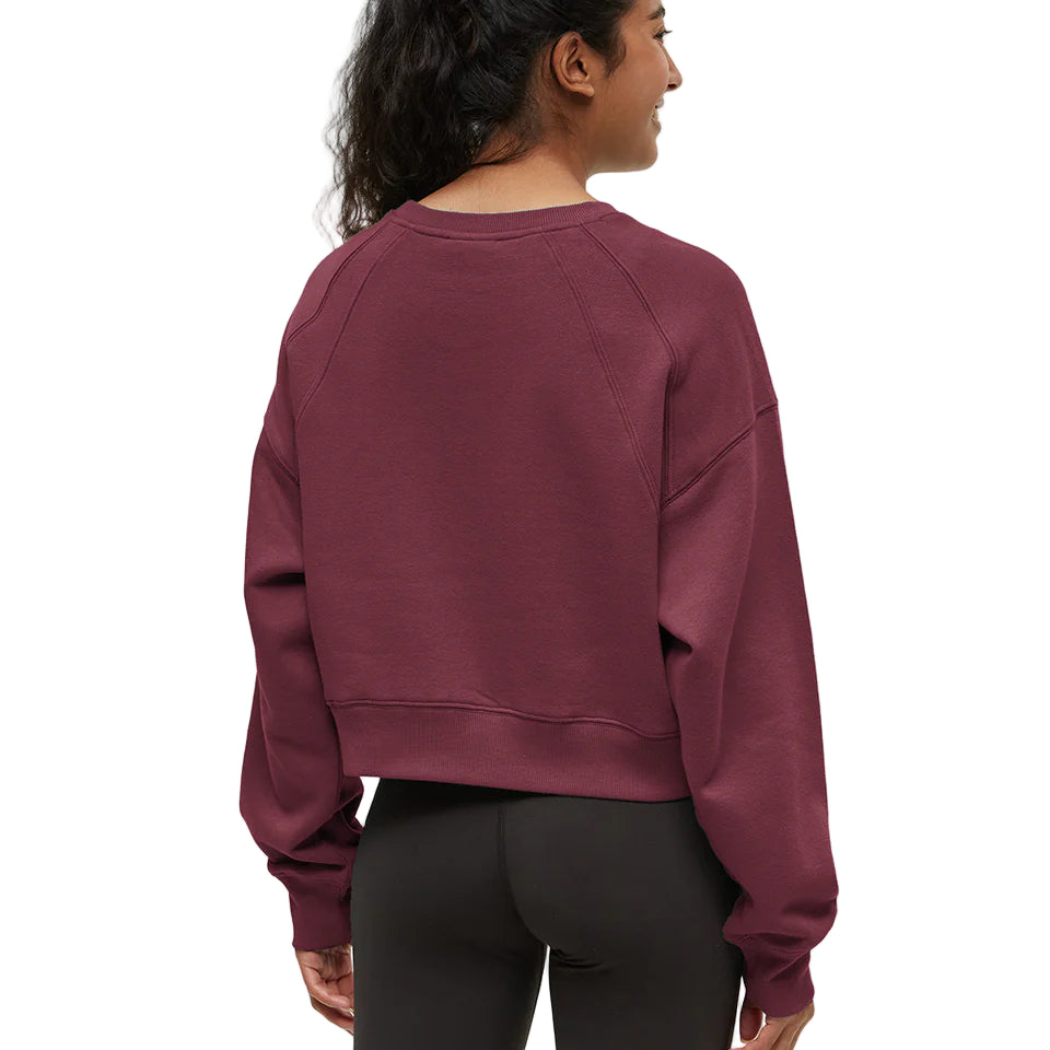Women's Bluffs Cropped Crew (Deep Burgundy)