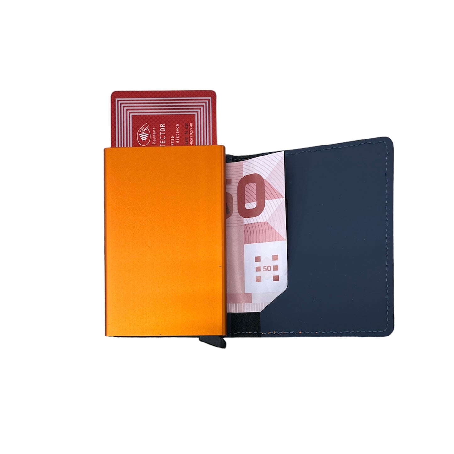 Slimwallet Matte Nightblue & Orange