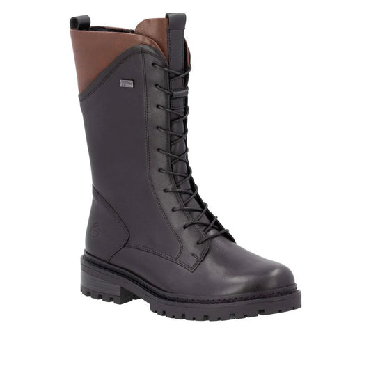 D0B79-03 Black/Brown Mid-Calf Lined RTex