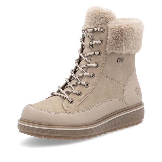D0U78-20 Fur Cuff Lace/Side Zip RTex Camel