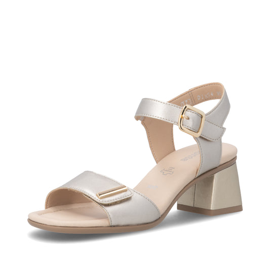 D1K54-90 Two Strap Heel Pale Gold