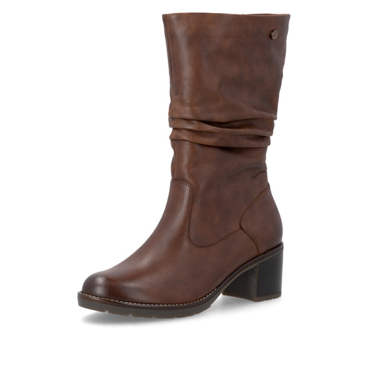D2A79-22 Chestnut Mid Calf Zip