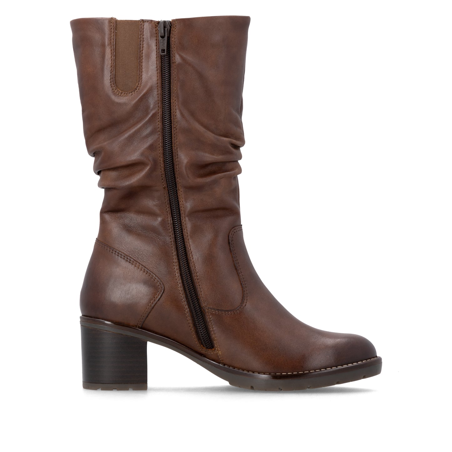 D2A79-22 Chestnut Mid Calf Zip