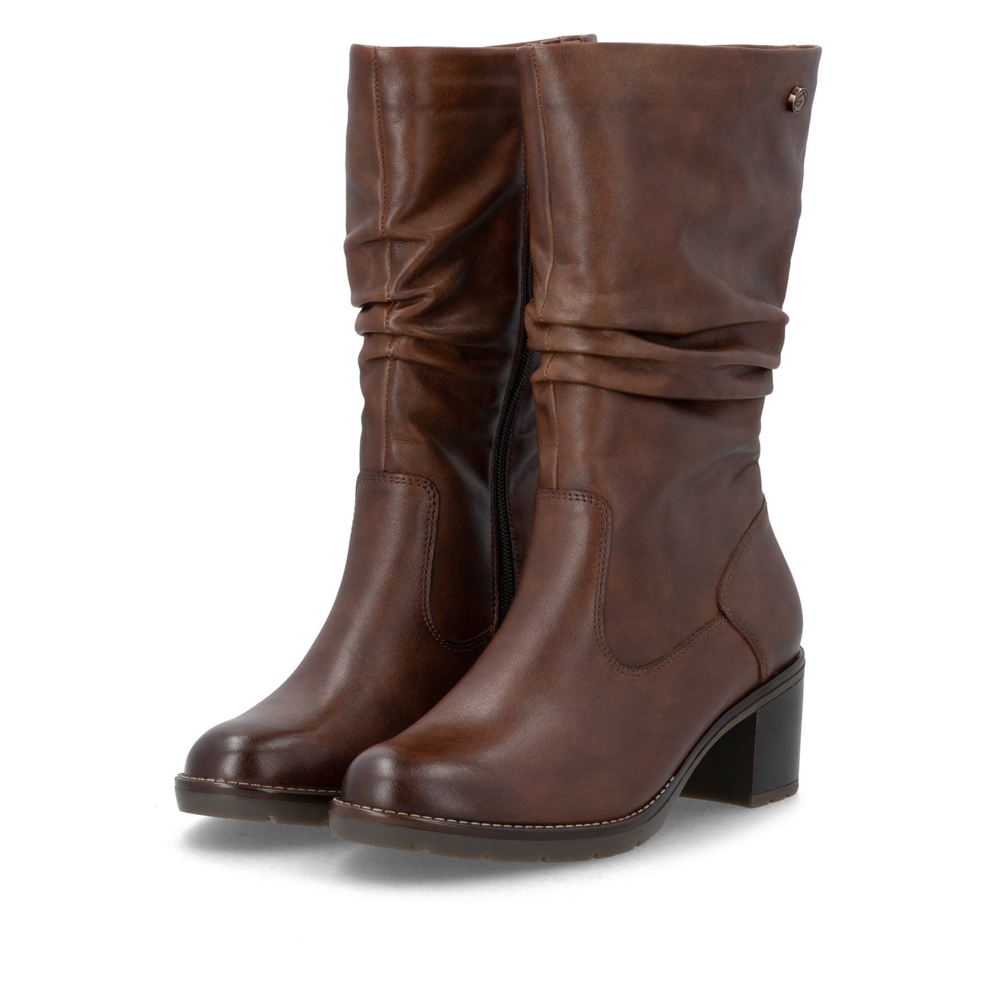 D2A79-22 Chestnut Mid Calf Zip