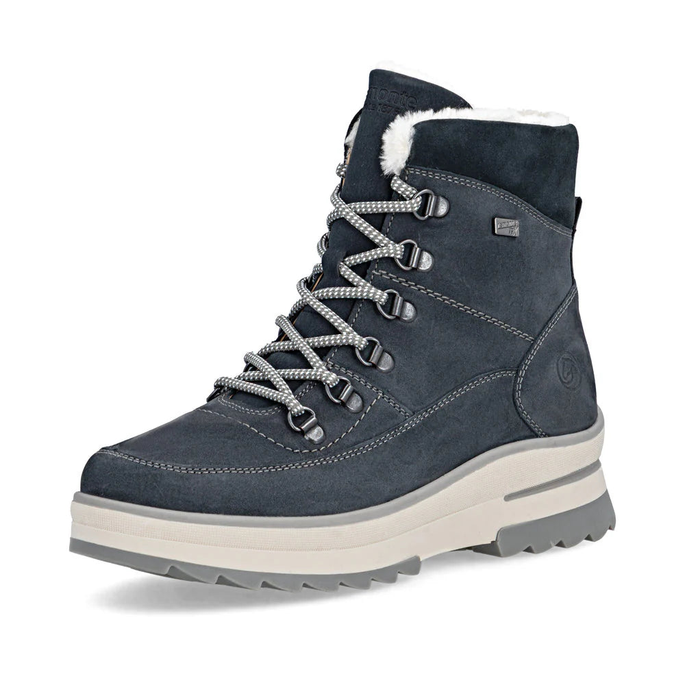 D2B74-14 Navy Ankle Lace/Zip RTex