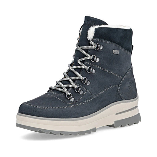 D2B74-14 Navy Ankle Lace/Zip RTex