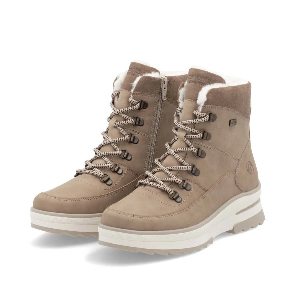 D2B74-20 Camel Ankle Lace/Zip RTex