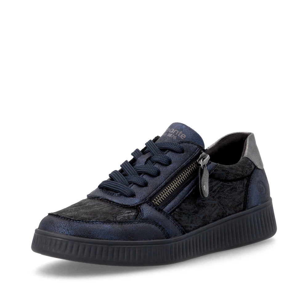 D2E05-03 Black Multi Lace/Side Zip