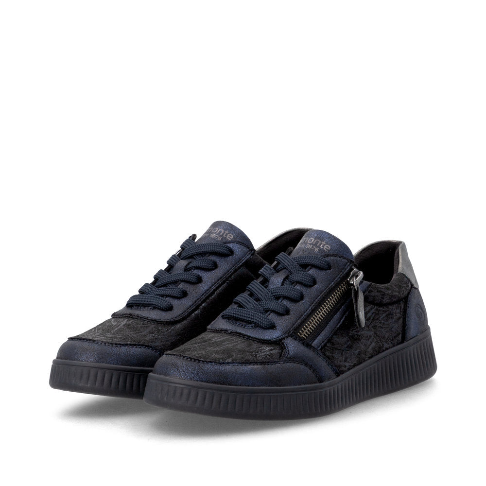 D2E05-03 Black Multi Lace/Side Zip