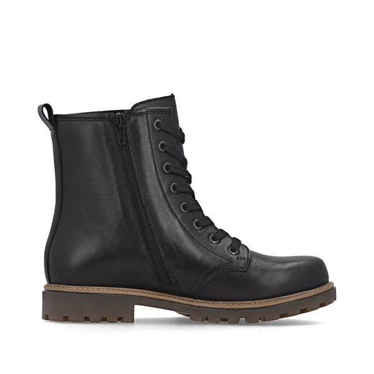 D3C70-00 Black Ankle Lace/Zip RTex