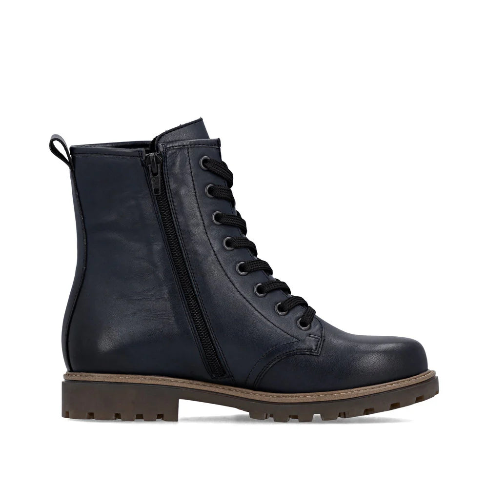 D3C70-14 Navy Ankle Lace/Zip RTex