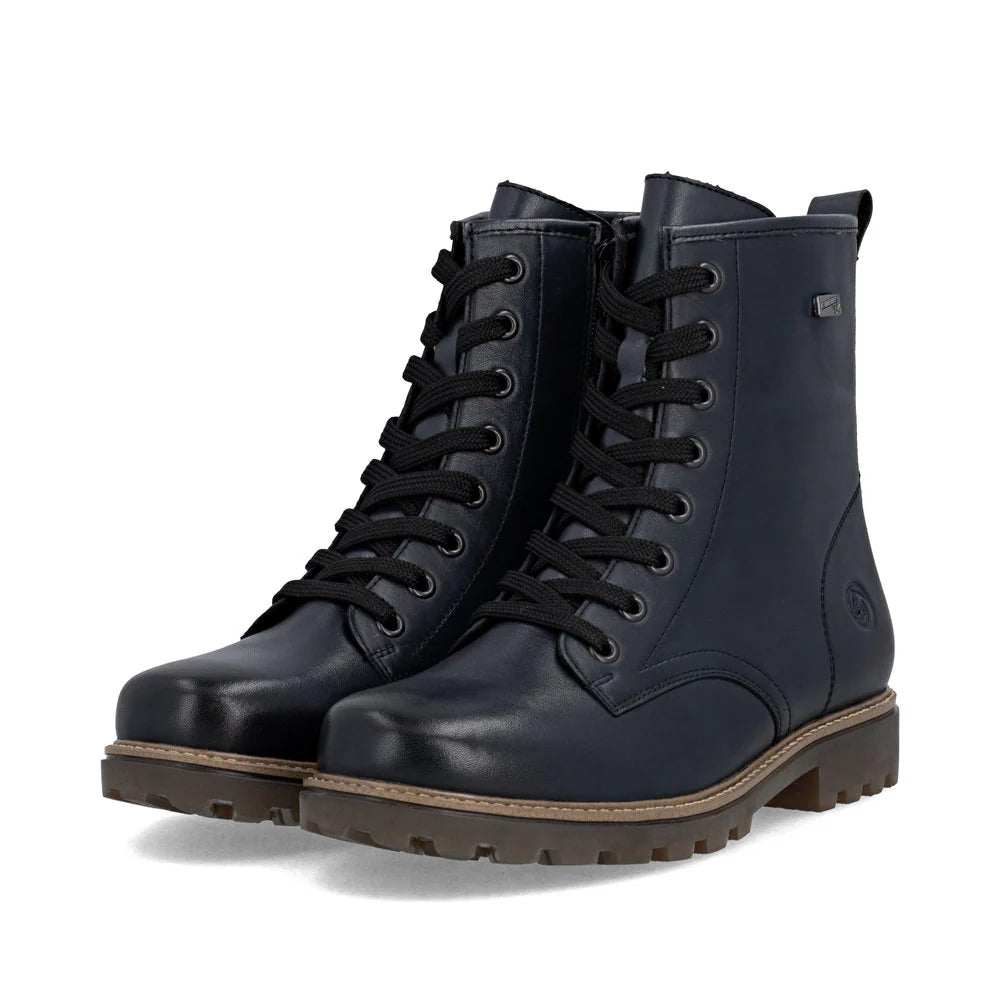 D3C70-14 Navy Ankle Lace/Zip RTex