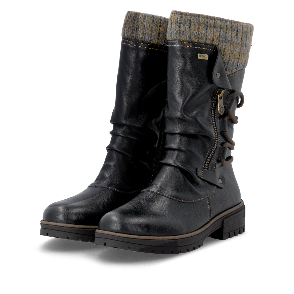 D3W72-03 Black Cuff Zip RTex