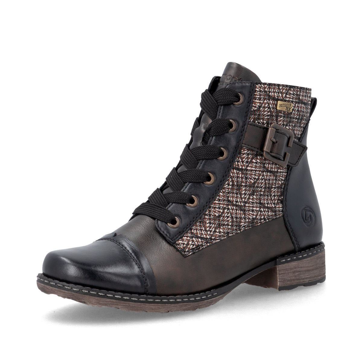 D4381-90 Black Multi Lace Zip RTex