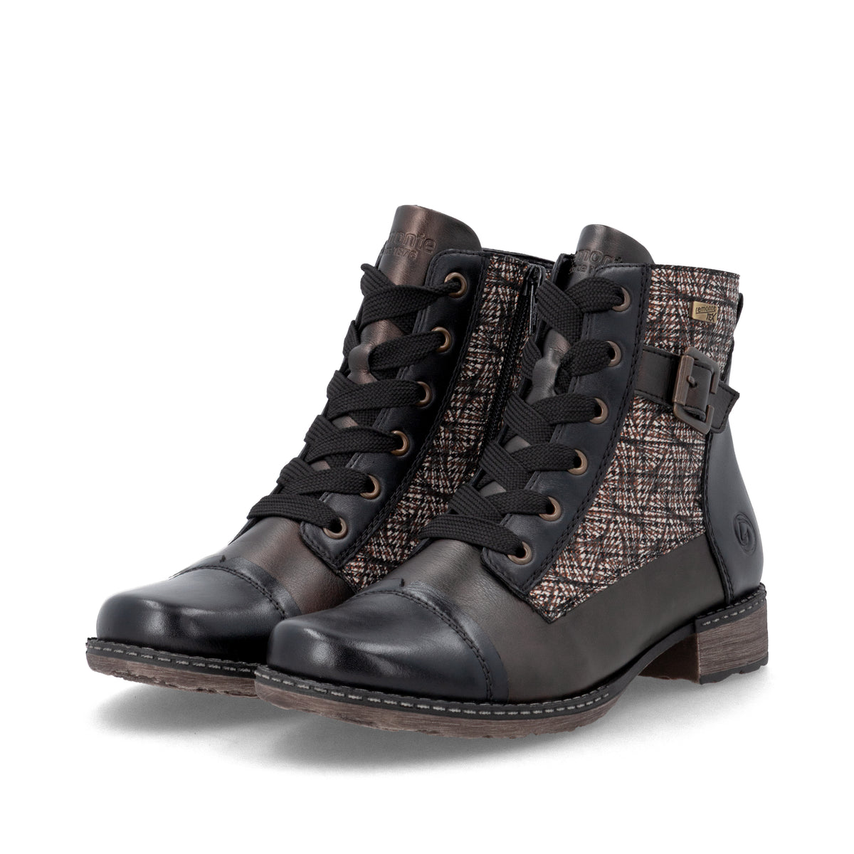 D4381-90 Black Multi Lace Zip RTex
