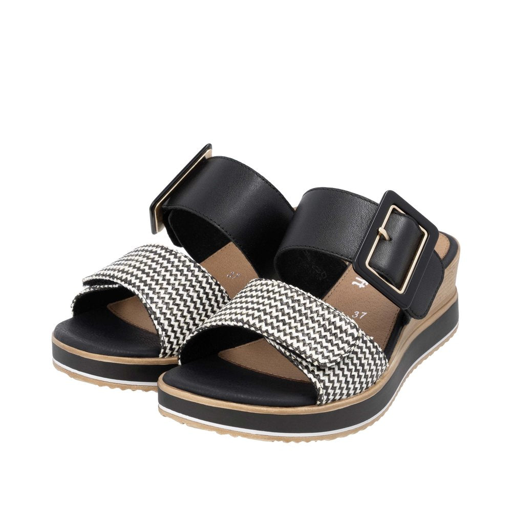 D6463-03 Black Multi Velcro Wedge